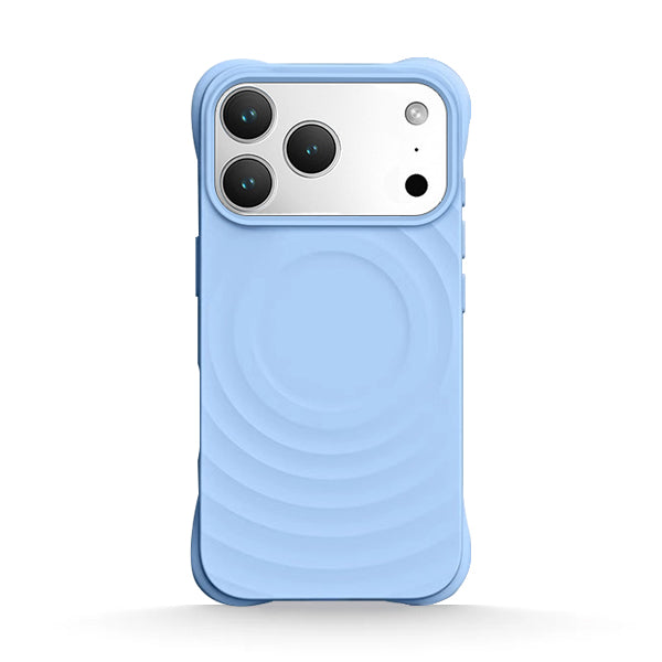 Funda de silicona líquida Ripple para iPhone en color azul claro 