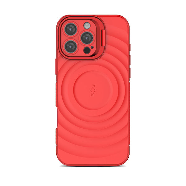 Red | iPhone Ripple TPU Lens Bracket Case