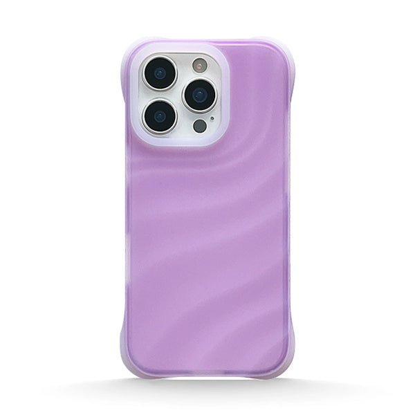 Funda de silicona líquida para iPhone con diseño ondulado en color marrón ámbar 