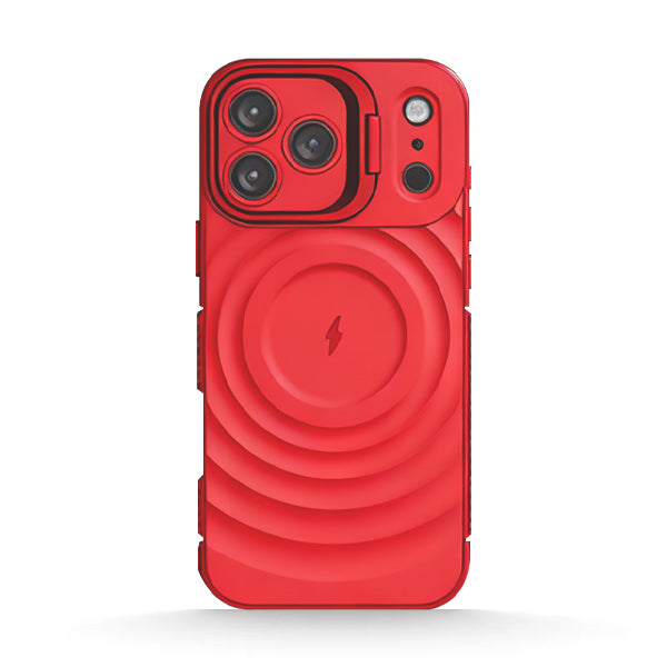 Red | iPhone Ripple TPU Lens Bracket Case