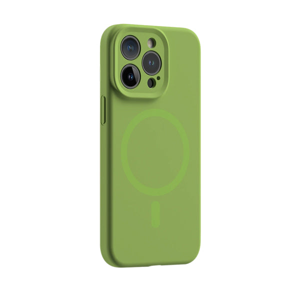 Funda de silicona líquida para iPhone con diseño ondulado en color marrón ámbar 
