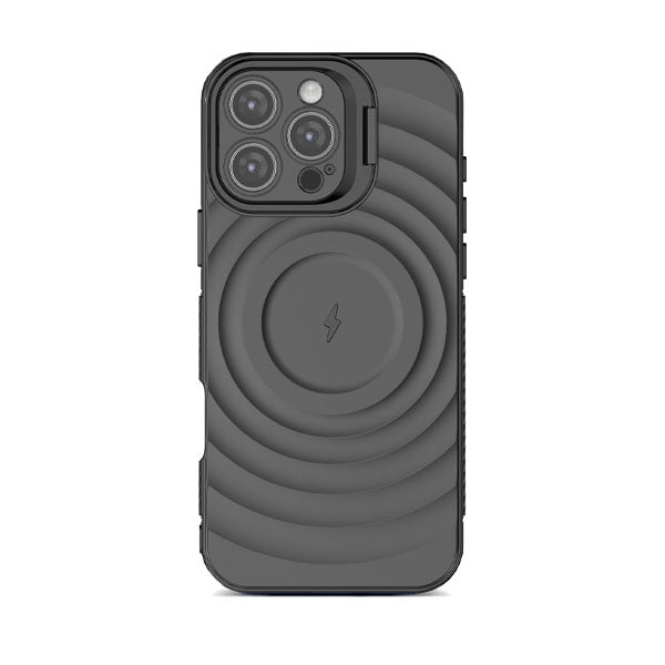 Black | iPhone Ripple TPU Lens Bracket Case