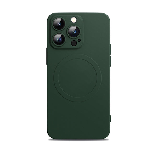 Dark Green | iPhone Liquid Silicone Lens Film Case