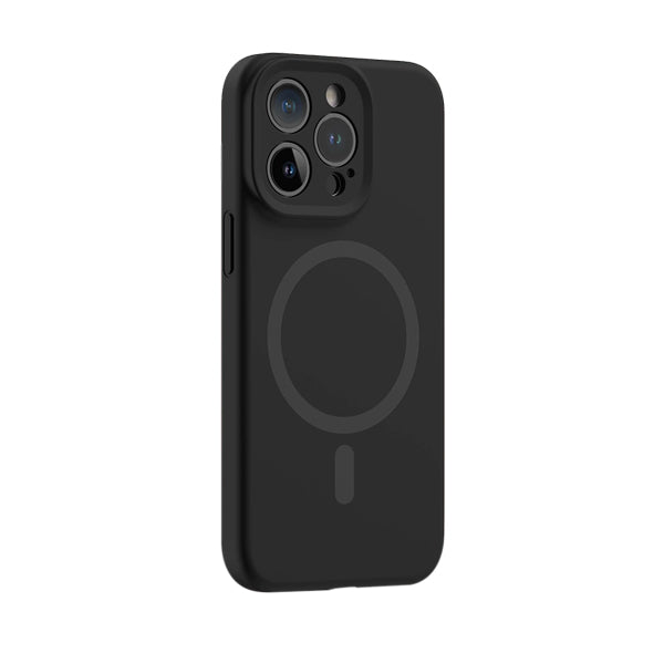 Funda de silicona líquida para iPhone con diseño ondulado en color marrón ámbar 