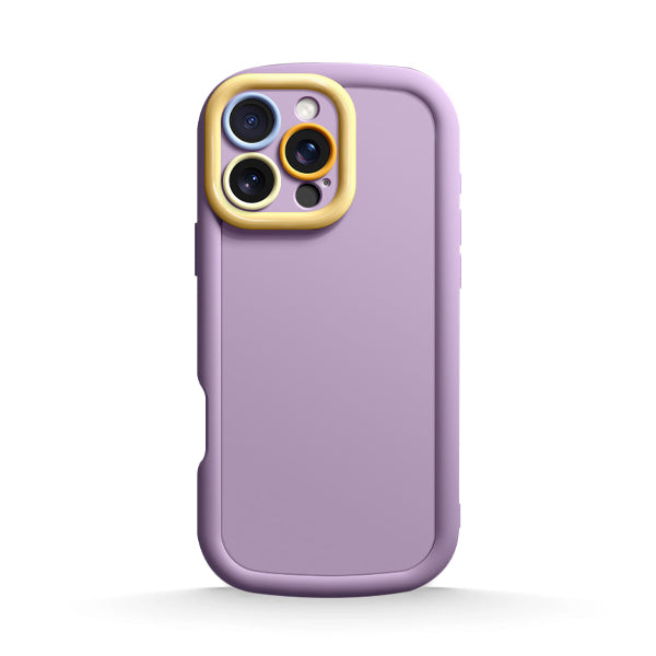 Funda de silicona líquida para iPhone con diseño ondulado en color marrón ámbar 