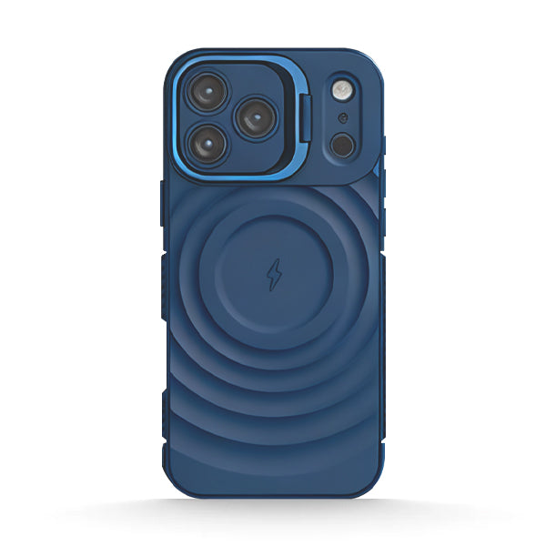 Blue | iPhone Ripple TPU Lens Bracket Case
