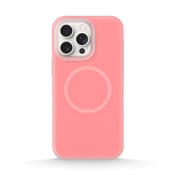 Funda de silicona líquida para iPhone con diseño ondulado en color marrón ámbar 