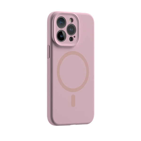 Funda de silicona líquida para iPhone con diseño ondulado en color marrón ámbar 