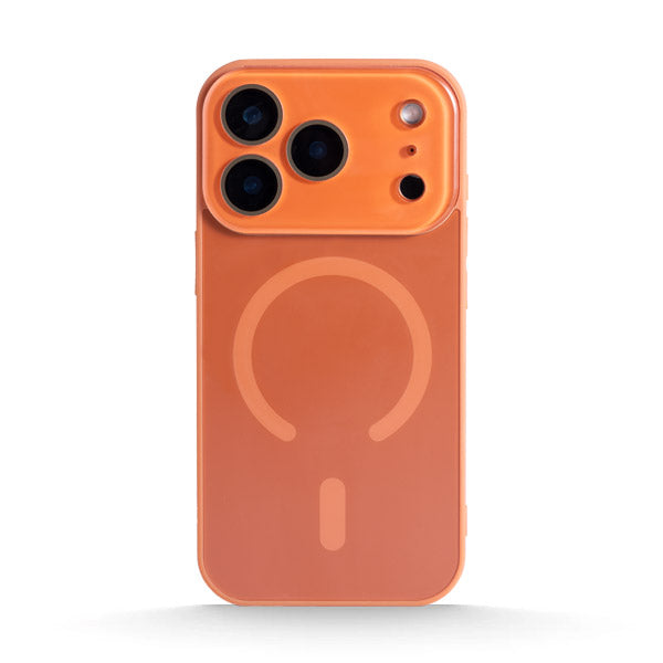Funda de silicona líquida para iPhone con diseño ondulado en color marrón ámbar 
