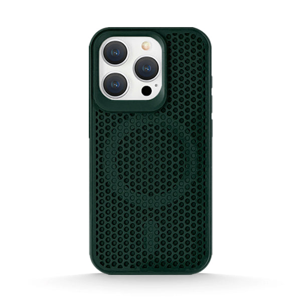 Funda de silicona líquida para iPhone con diseño ondulado en color marrón ámbar 