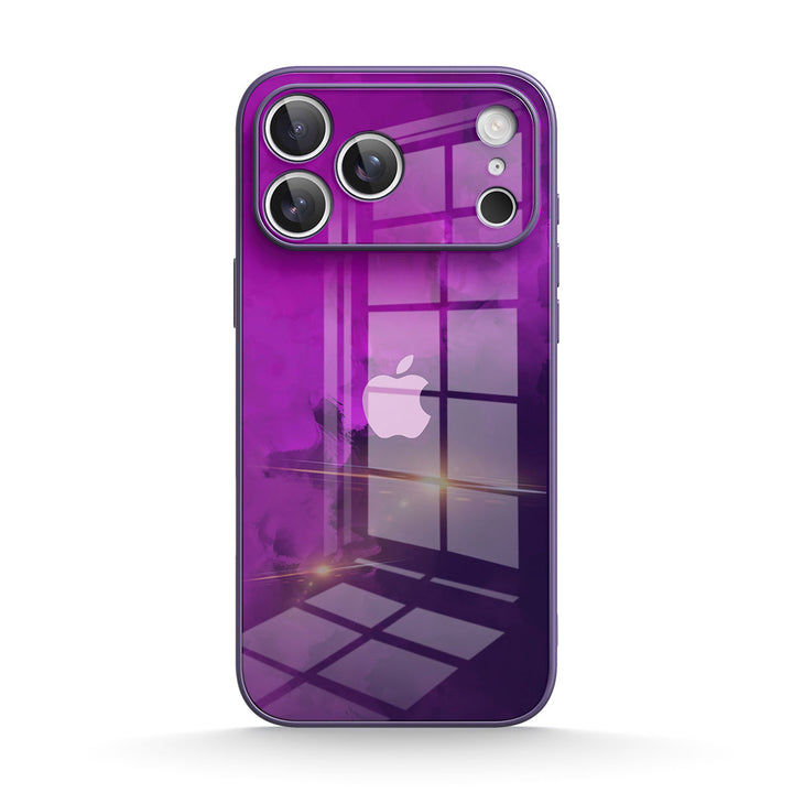 Funda protectora resistente a impactos de color morado oscuro para iPhone
