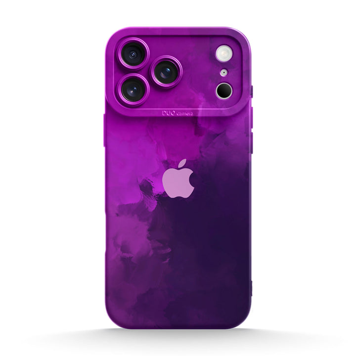 Funda protectora resistente a impactos de color morado oscuro para iPhone