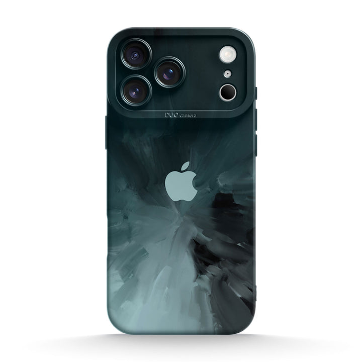 Funda protectora resistente a impactos para iPhone de color negro y gris