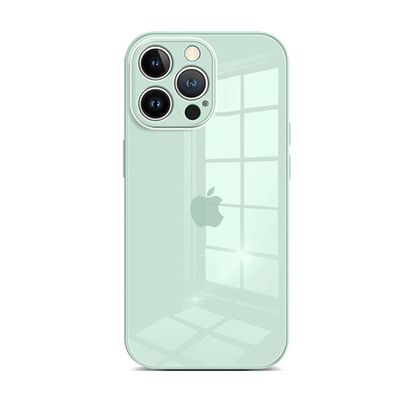 Light Cyan | Tempered Glass Phone Case