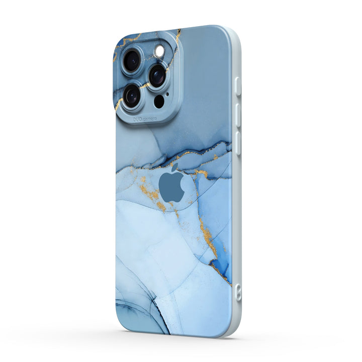 Gold Crack Blue | IPhone Series Impact Resistant Protective Case