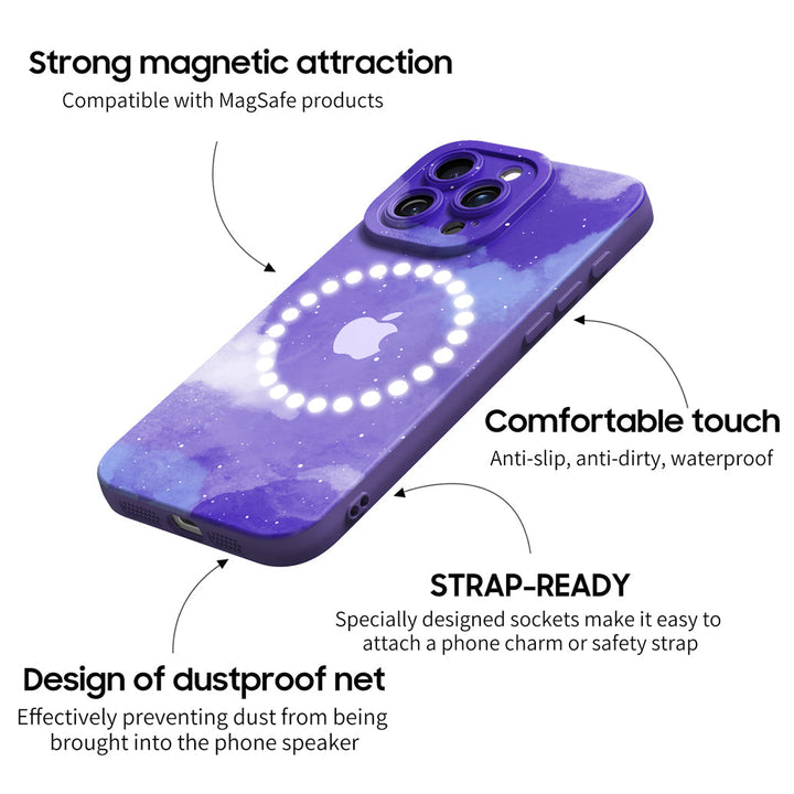 Azul Púrpura Astral | Funda protectora resistente a impactos de la serie iPhone