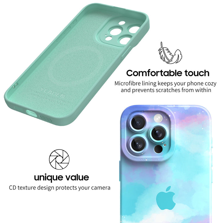 Azul Púrpura Astral | Funda protectora resistente a impactos de la serie iPhone