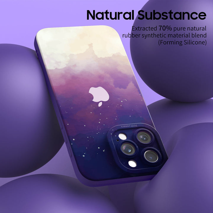 Azul Púrpura Astral | Funda protectora resistente a impactos de la serie iPhone