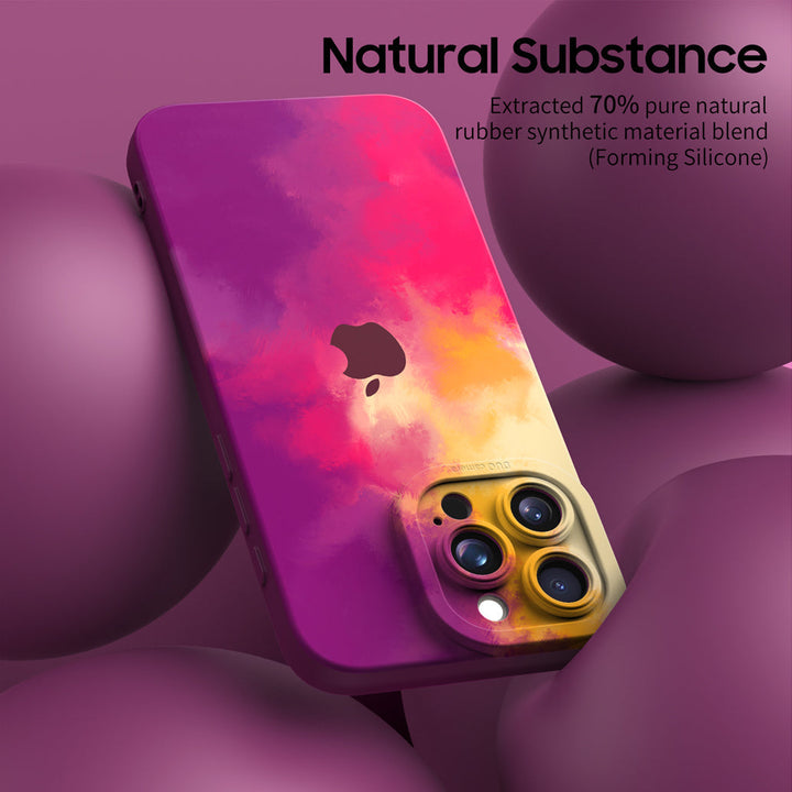 Estuche protector resistente a impactos para iPhone con diseño de crema de cerezas