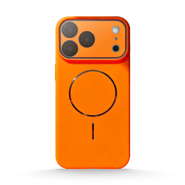 Funda de silicona líquida para iPhone con diseño ondulado en color marrón ámbar 