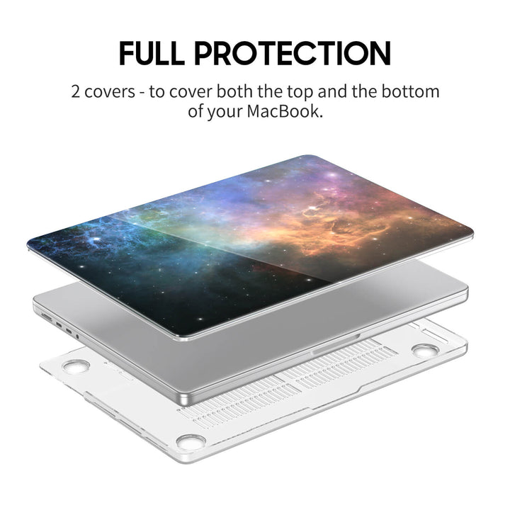 Funda protectora anticaídas para MacBook con diseño de estrellas matutinas 