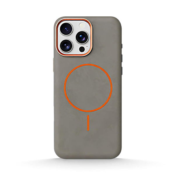 Bright Gray | iPhone Skin-feel Leather Texture Case