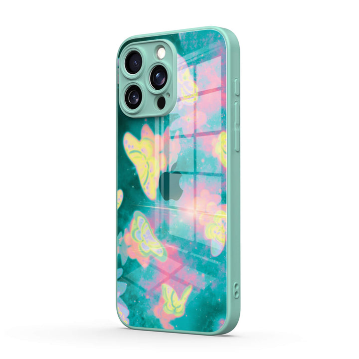 Funda protectora resistente a impactos Morpho Butterfly para iPhone