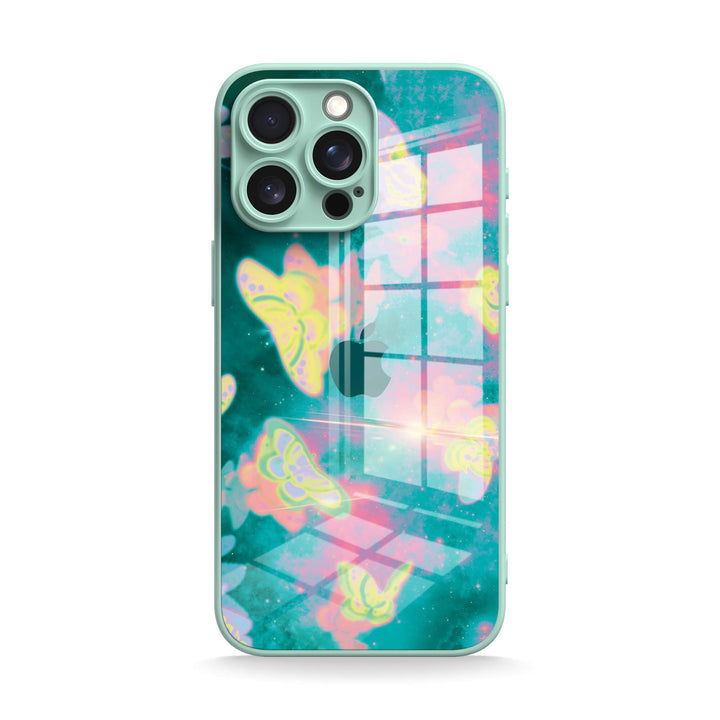 Funda protectora resistente a impactos Morpho Butterfly para iPhone