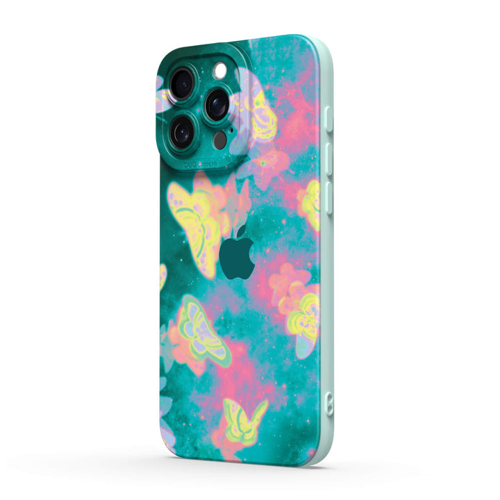 Funda protectora resistente a impactos Morpho Butterfly para iPhone