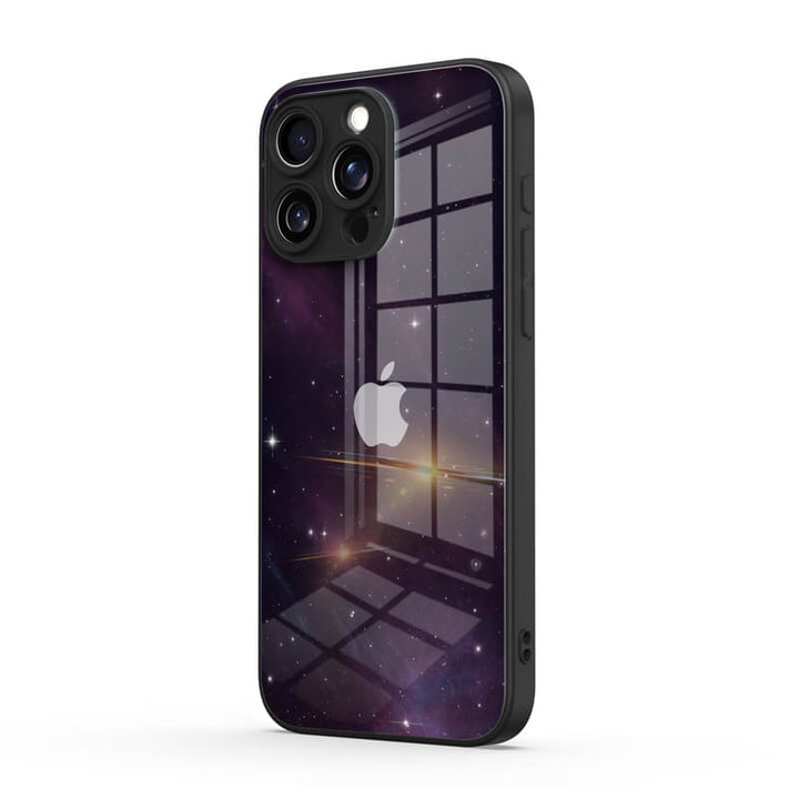 Funda protectora resistente a impactos de color morado y negro para iPhone