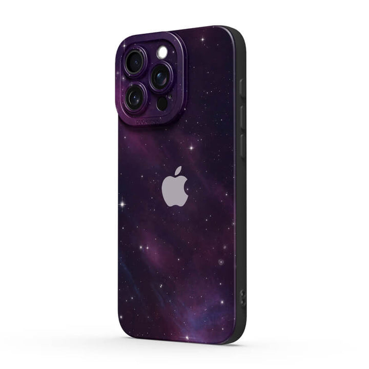 Funda protectora resistente a impactos de color morado y negro para iPhone