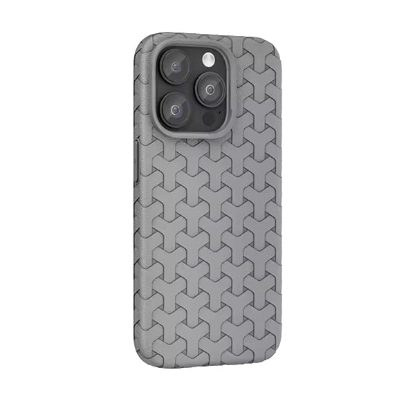 Funda de silicona líquida para iPhone con diseño ondulado en color marrón ámbar 