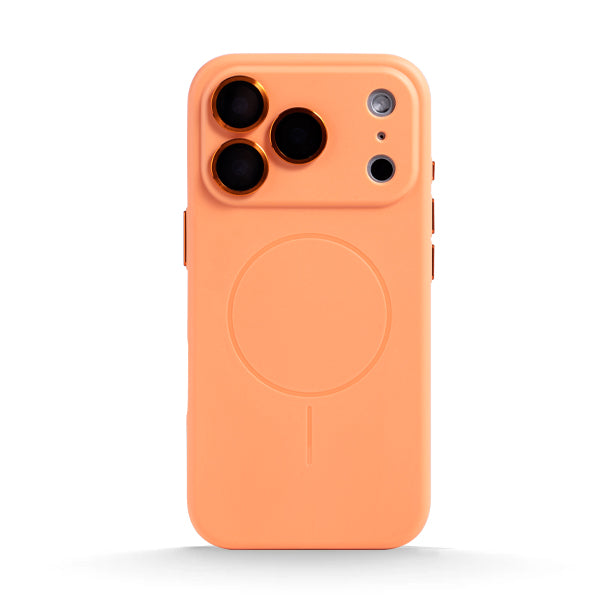 Funda de silicona líquida para iPhone con diseño ondulado en color marrón ámbar 