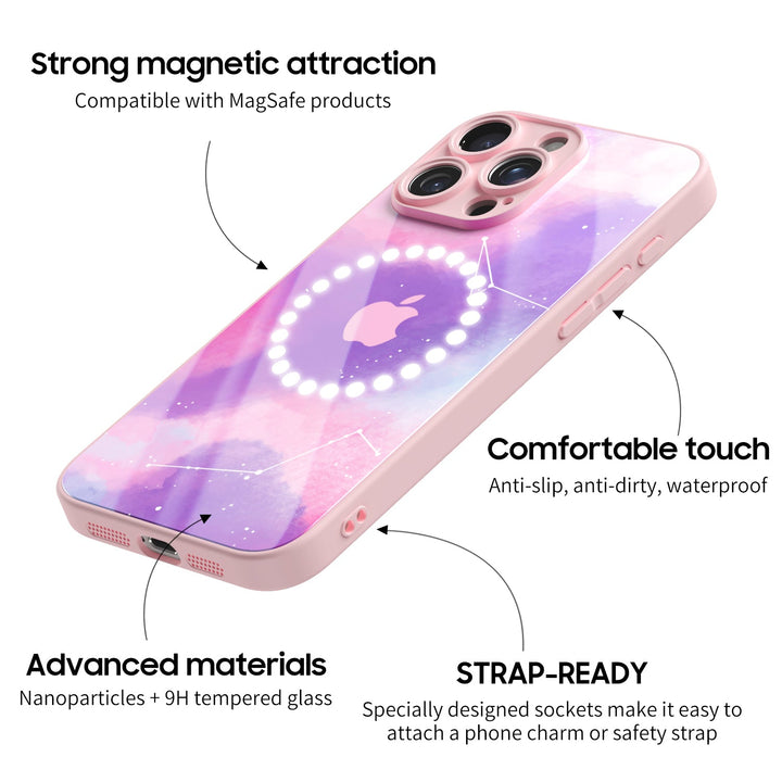 Azul Púrpura Astral | Funda protectora resistente a impactos de la serie iPhone