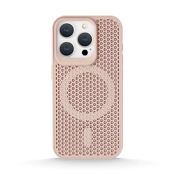 Funda de silicona líquida para iPhone con diseño ondulado en color marrón ámbar 