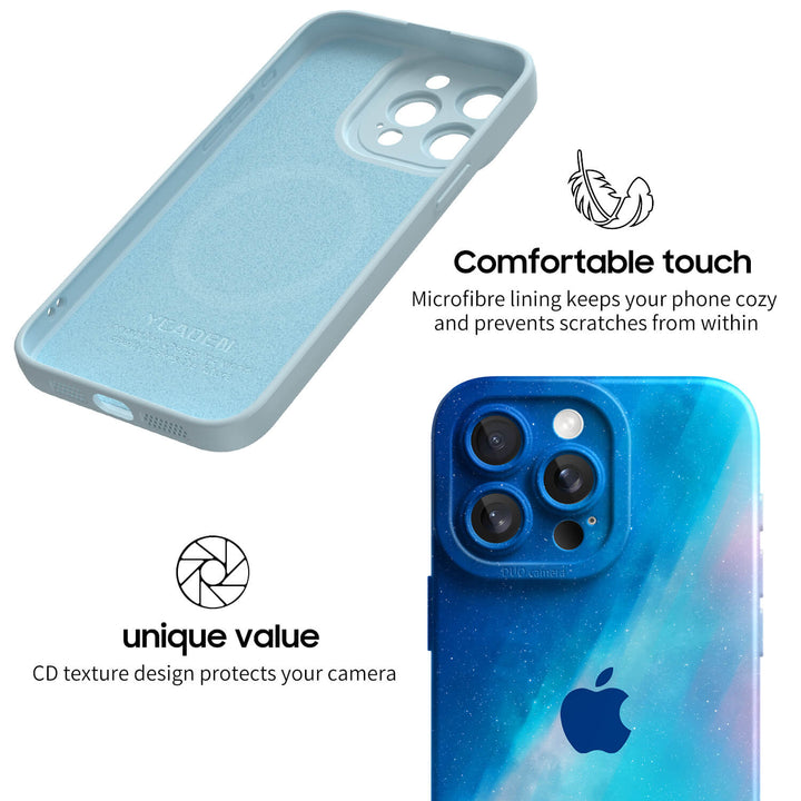 Estuche protector resistente a impactos para iPhone con diseño de estrella polar y océano azul