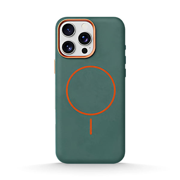 Peacock Green | iPhone Skin-feel Leather Texture Case