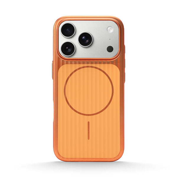 Funda de silicona líquida para iPhone con diseño ondulado en color marrón ámbar 