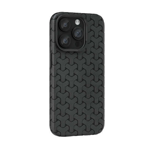 Funda de silicona líquida para iPhone con diseño ondulado en color marrón ámbar 