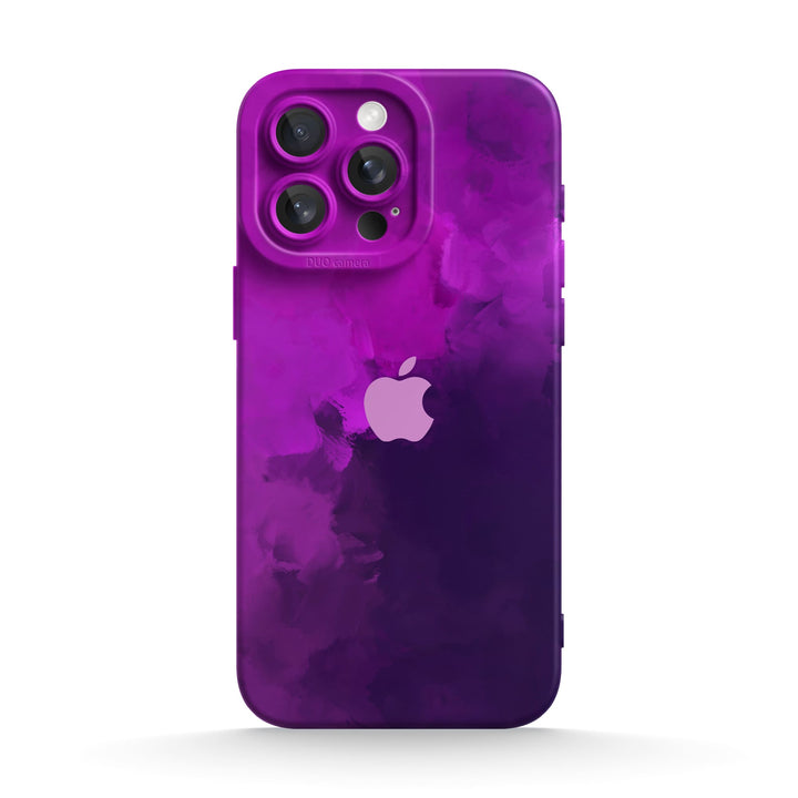 Funda protectora resistente a impactos de color morado oscuro para iPhone