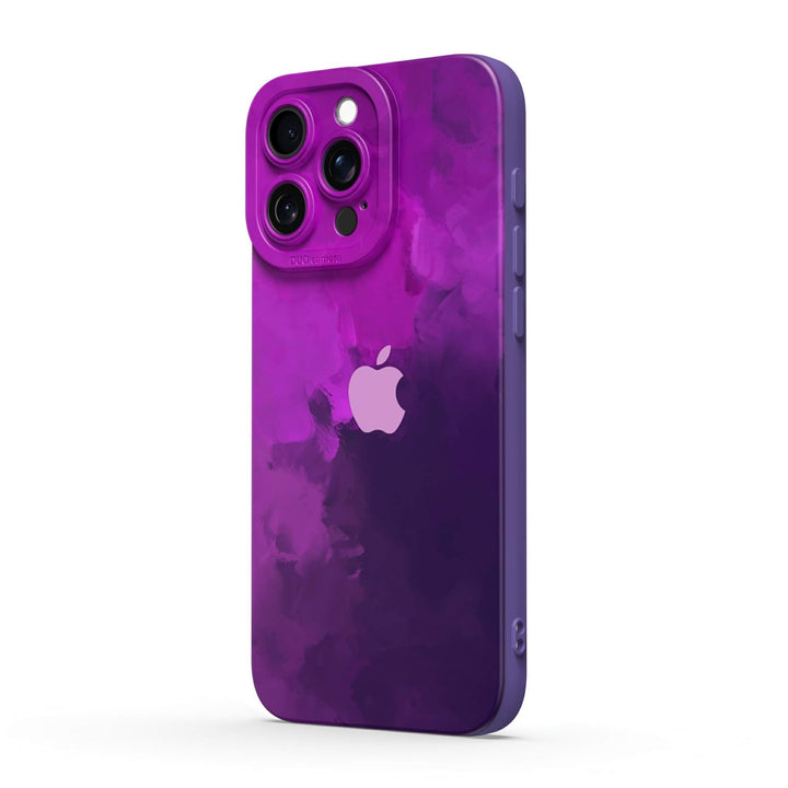 Funda protectora resistente a impactos de color morado oscuro para iPhone