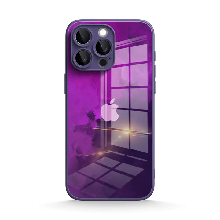 Funda protectora resistente a impactos de color morado oscuro para iPhone