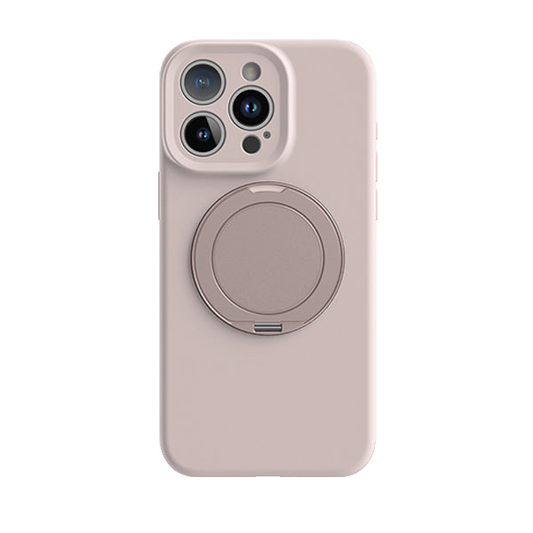 Gray Pink | iPhone Liquid Silicone Bracket Case