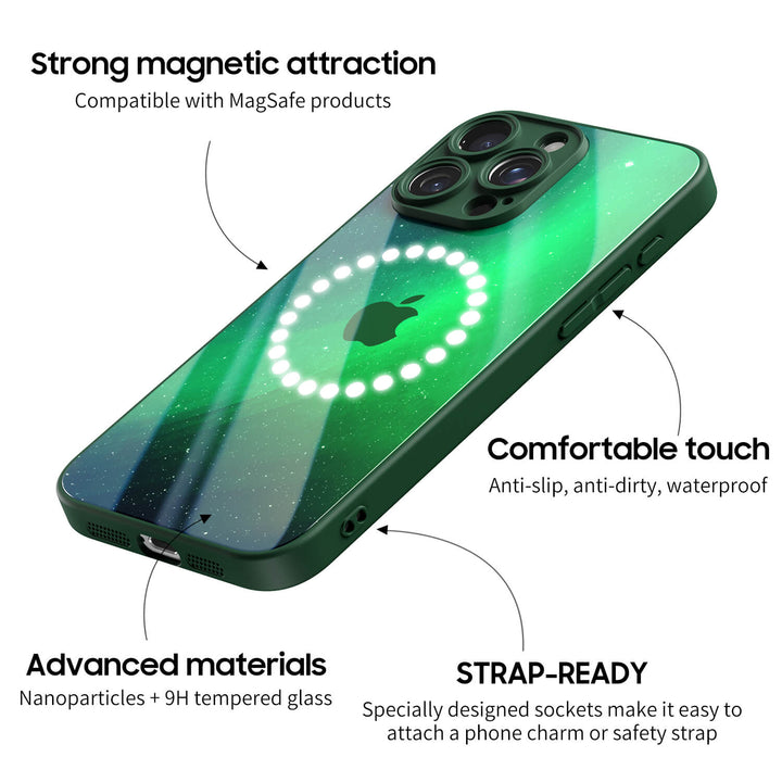 Estuche protector resistente a impactos para iPhone con diseño de estrella polar que cae