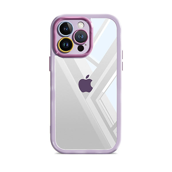 Grass Purple | iPhone Cream Transparent All-inclusive Case
