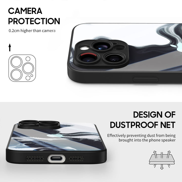 Funda protectora resistente a impactos para iPhone de color azul turquesa