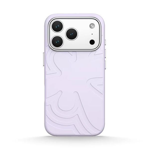 Funda de silicona líquida para iPhone con diseño ondulado en color marrón ámbar 