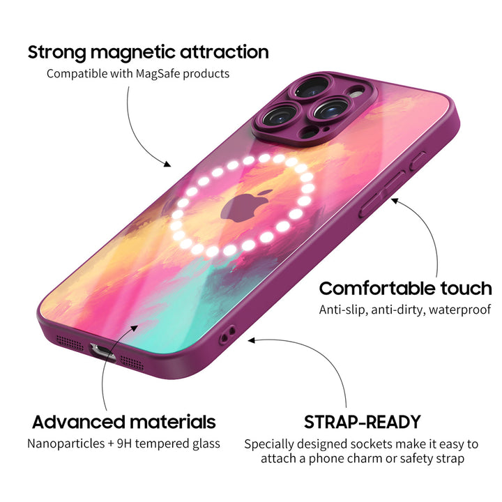 Estuche protector resistente a impactos para iPhone con diseño de crema de cerezas