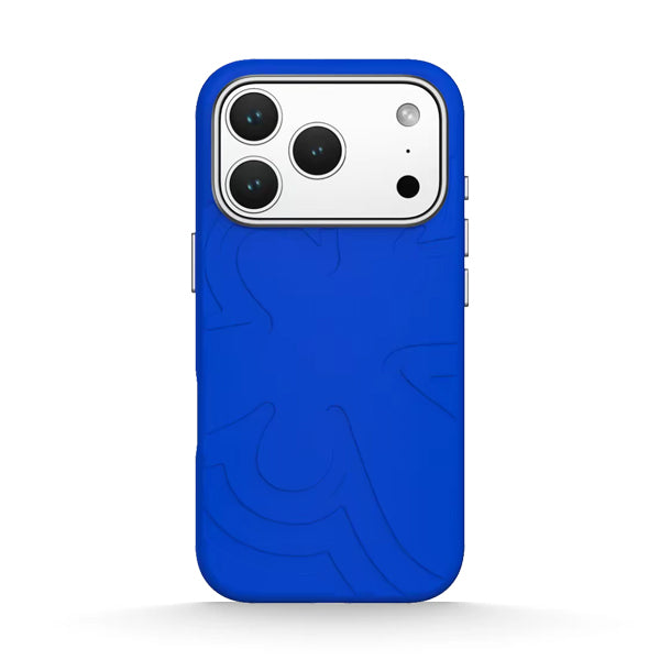 Funda de silicona líquida para iPhone con diseño ondulado en color marrón ámbar 