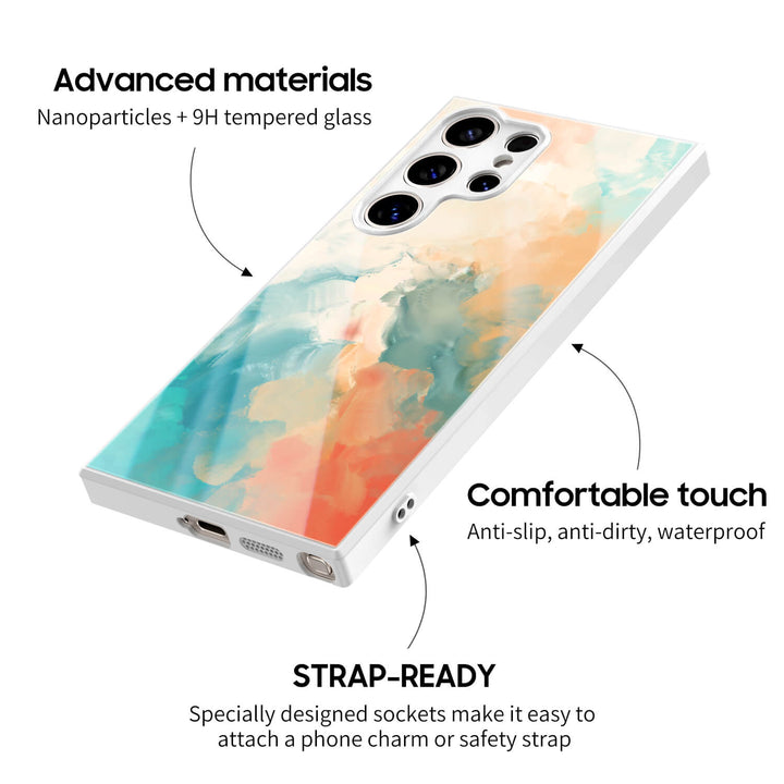 Funda protectora resistente a impactos de la serie Samsung, color verde y naranja